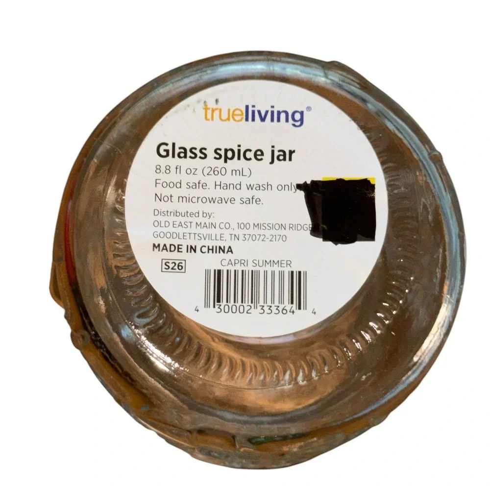 Set of 2 Clear Glass Herb Spice Sugar Jars with Cork Tops & Spoons